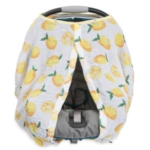 Little Unicorn Cotton Muslin Car Seat Canopy Lemon